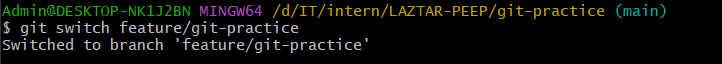 git switch feature