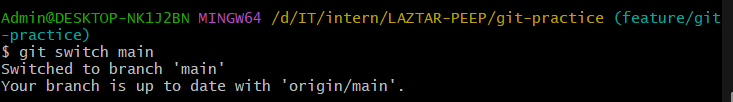 git switch main