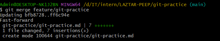git merge fast-forward