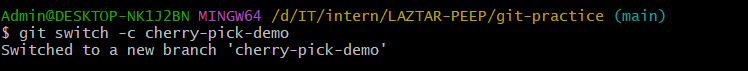 git switch -c