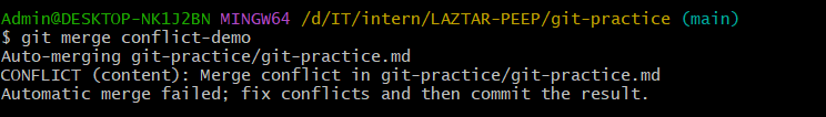 git merge conflict