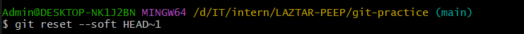 git reset –soft